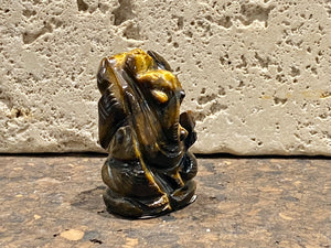 Tigers eye ganesh, height 4.5 cm