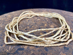 Women or men’s choker or longer necklace, made from natural tulsi wood. From India  Measurements: Short - Total length 43 cm, Long 88 cm