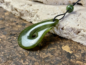 Jade Hei Matau Fish Hook Pendant