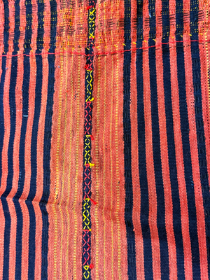 Rare vintage backstrap woven and beaded ceremonial wrap skirt, Gaddang (Ga'dang) people, Cordillera region, Philippines. Late 20th century. 79 cm x 59 cm