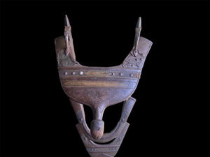 Antique camel saddle, Rajasthan, India. Early 20th century. Brass and Iron over hardwood.