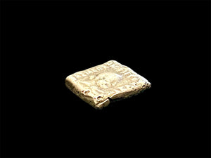 Indian square quadruple coin of Lysias Anikeitos, 130-125 BCE, AE (bronze), Herakles, holding club, Greek legend, Elephant, Kharoshthi legend. 19x17 mm, 7.49g