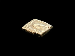 Indian square quadruple coin of Lysias Anikeitos, 130-125 BCE, AE (bronze), Herakles, holding club, Greek legend, Elephant, Kharoshthi legend. 19x17 mm, 7.49g
