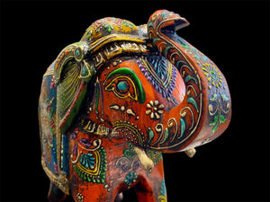 Our beautiful, bright painted elephants are full of happy character and are hand crafted in Rajasthan, India, from solid hard wood, then painted in intricate embossed detail. If you love elephants, you will love these.
Each elephant is individually painted in its own colours and pattern.
Measurements: height 21 cm, length 24 cm, depth 10 cm