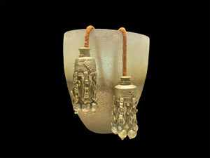 Metal tassel hair ornament. Rabari people, Gujarat. White metal. Mid 20th century. Length of each tassel 6.5 cm