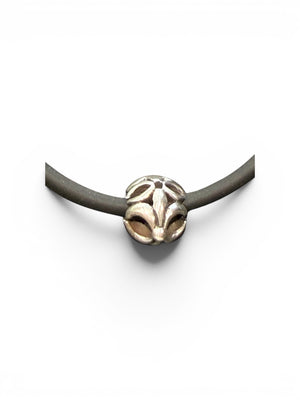Handmade sterling silver bead - wear as a pendant or use in a jewellery making project and add to a bracelet or necklace. Diameter 2.5 cm. Weight over 8g.