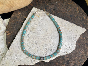 Amazonite And Antique Silver Necklace