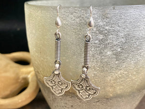 Vintage Tribal Silver Earrings