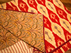 Uzbek Ikat Throw or Bedspread