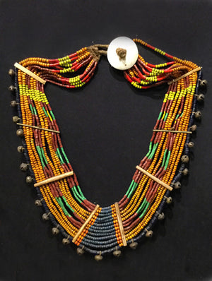 Tribal beaded necklace, naga necklace, naga konyak necklace