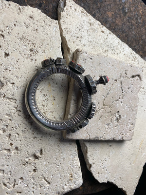 Antique Afghan Tribal Silver Bracelet