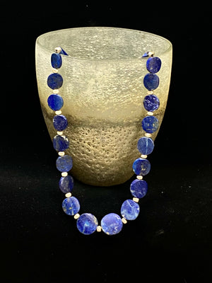 Lapis Lazuli Disk Necklace