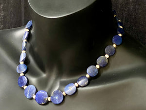 Lapis Lazuli Disk Necklace