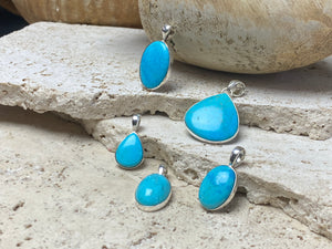 Persian turquoise and sterling silver pendant