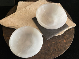 Selenite crystal handcarved bowls. Perfect for home decor or for holding your crystal collection