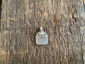 Antique silver amulets representing the Hindu god Skanda and the seven mothers, traditionally worn for protection. Early 19th - early 20th century