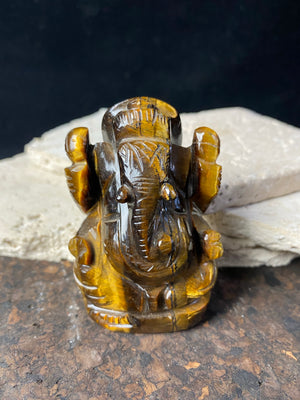 Tigers Eye Ganesh Statue