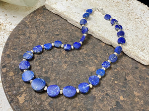 Lapis Lazuli Disk Necklace