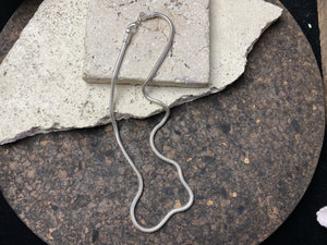 Silver-look open weave snake chain is light and strong, with a bright silver finish and lobster clasp