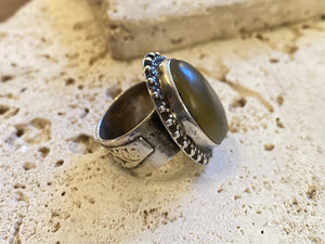 Carnelian Afghan Silver Tribal Ring