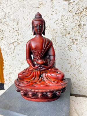 Meditation Buddha statue cast from high-quality resin and finished by hand. From a Tibetan artisan exiled in Nepal..  11 cm high