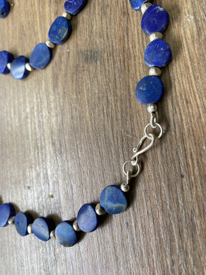 Lapis Lazuli Disk Necklace