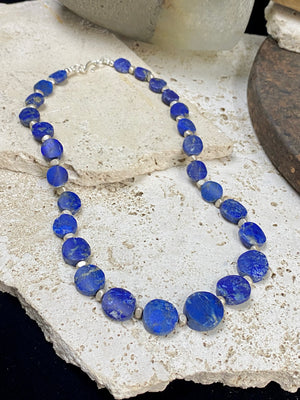 Lapis Lazuli Disk Necklace
