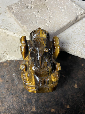 Tigers Eye Ganesh Statue