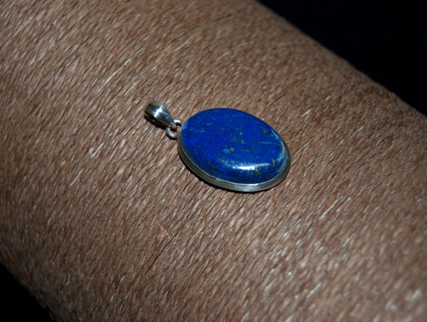lapis lazuli and sterling silver pendant