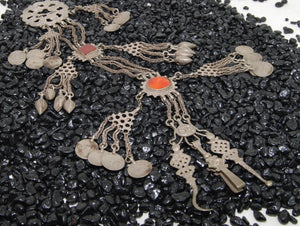 Turkoman Tribal Silver Men's Shirt Ornament, Men's Jewelry, Tribal Jewellery