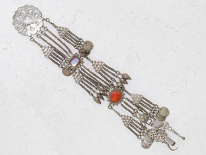 Turkoman Tribal Silver Men's Shirt Ornament, Men's Jewelry, Tribal Jewellery