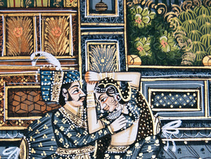 Mogul Style Hand Painted Love Scene