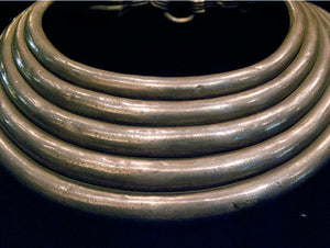 Hmong Solid Silver Antique Five Ring Torc