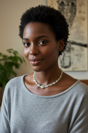 Aquamarine choker. The stones are a pale white-yellow-green and the necklace features silver bead detailing. Sterling silver hook and findings. 40.7 cm length