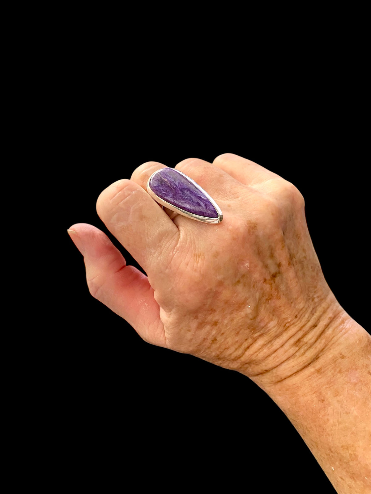 Large Charoite Ring