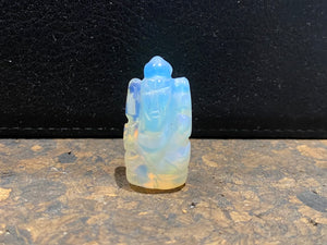 Hand carved from luminous gemstone, these are the perfect small Ganesh statue for travelling, if you're short on space or like to keep Ganesh with you at all times. Select the one you like best from the drop down menu. Range in size from 2.5 - 3 cm
