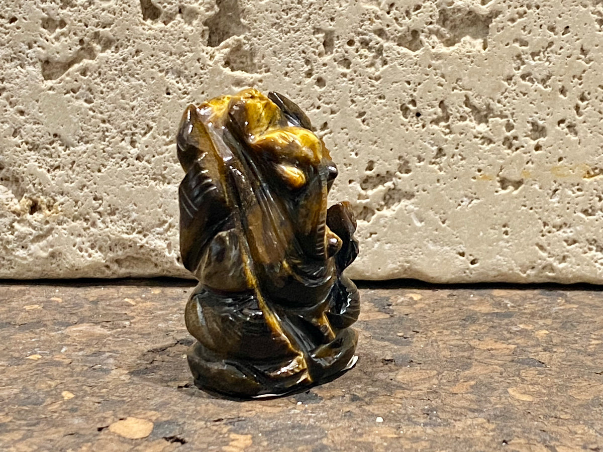 Tigers eye ganesh, height 4.5 cm