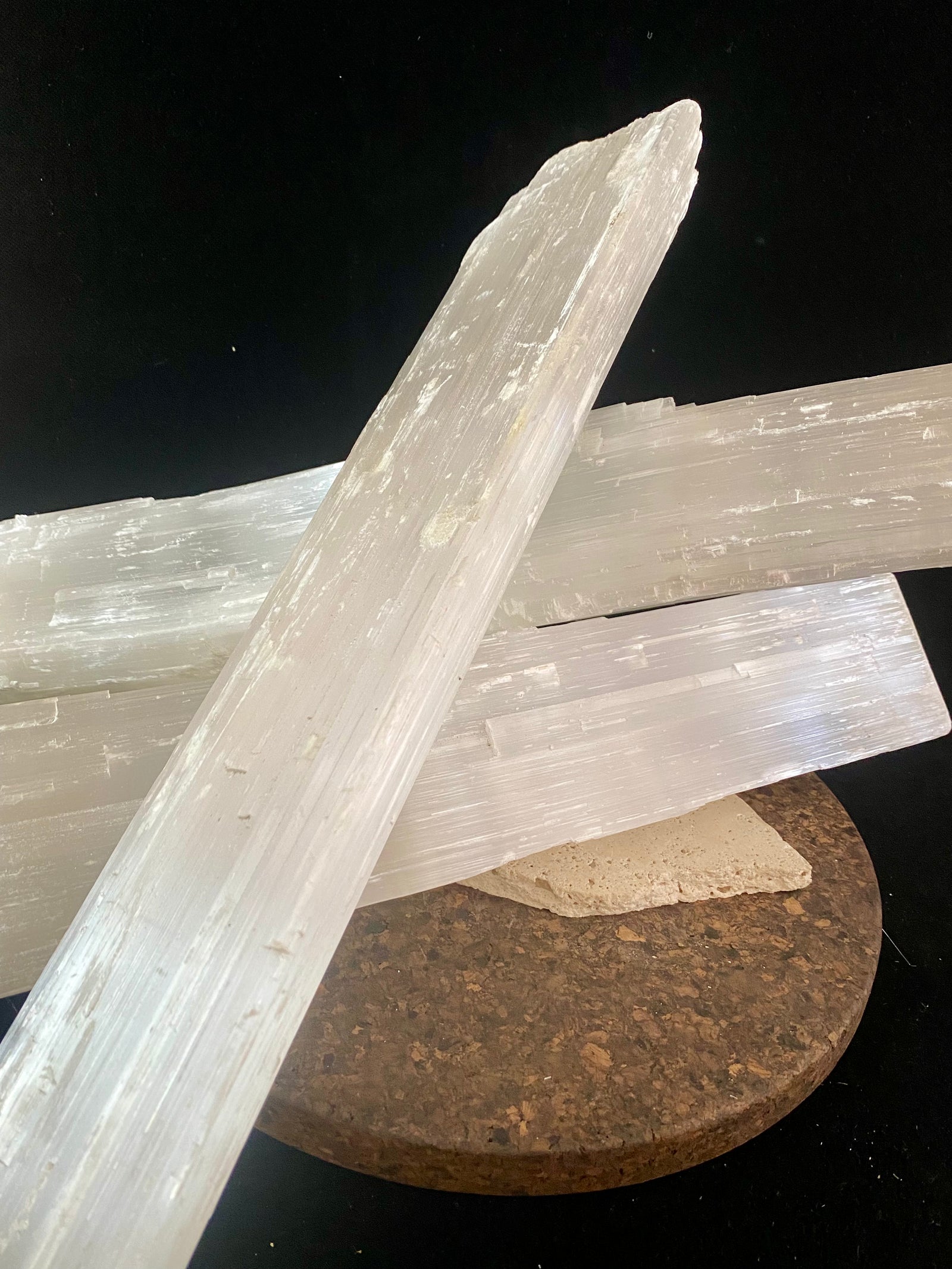 Very large single selenite crystals