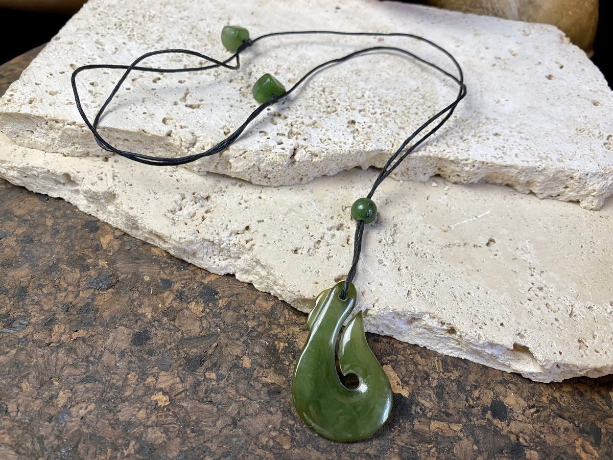 Jade Hei Matau Fish Hook Pendant
