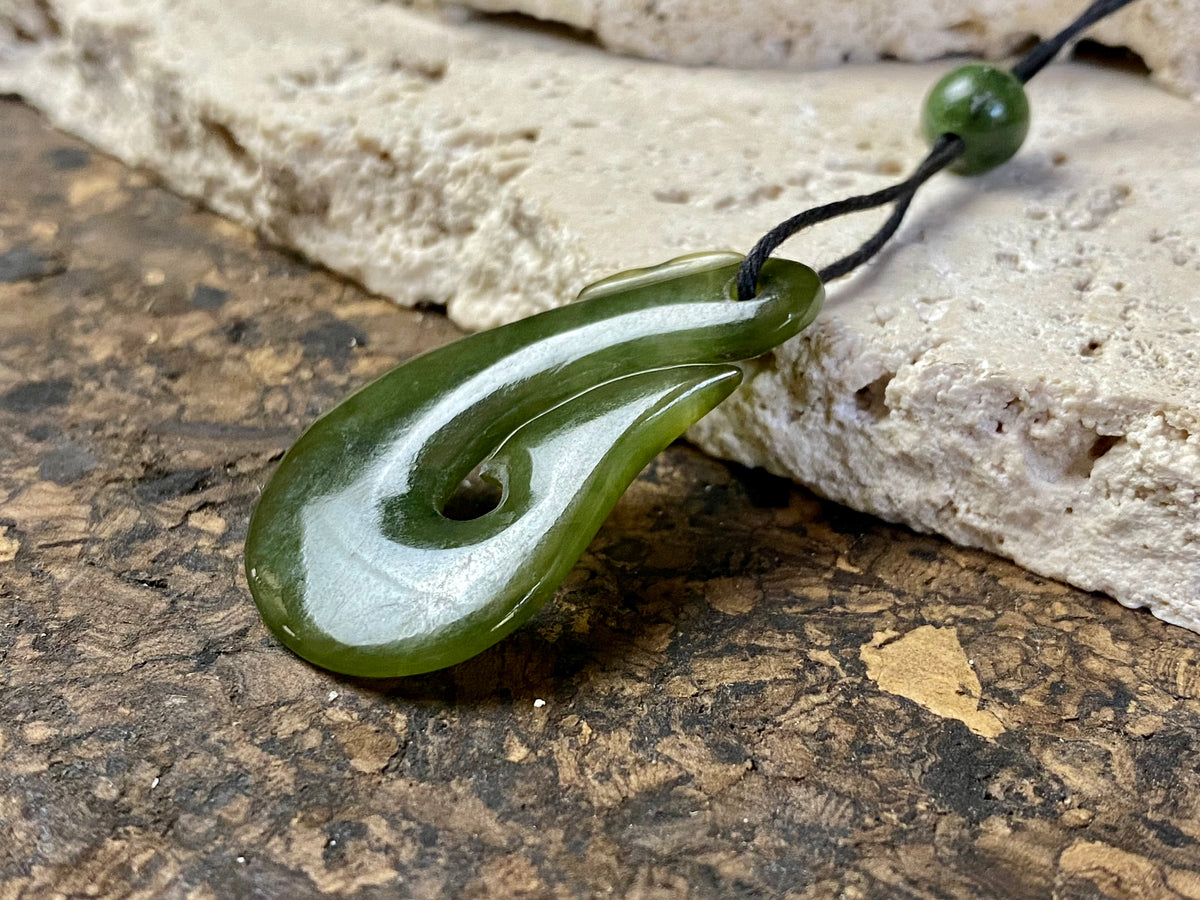 Jade Hei Matau Fish Hook Pendant