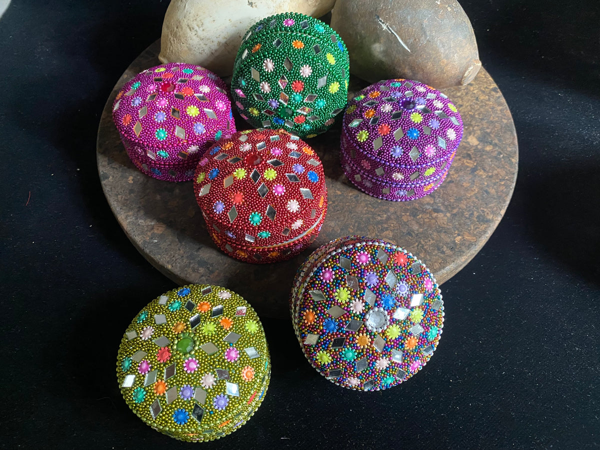 Glitter Trinket Box - Set of Three