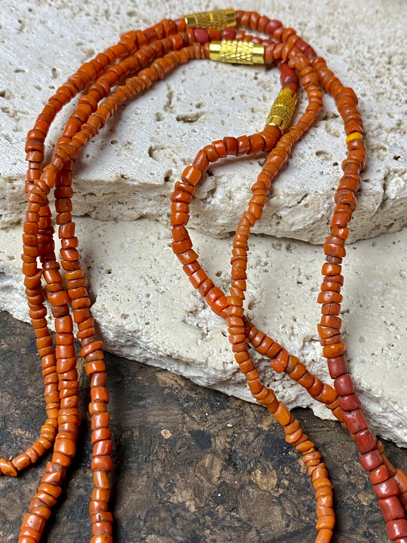 Vintage and antique Bonda bead choker necklaces. Choose from different lengths