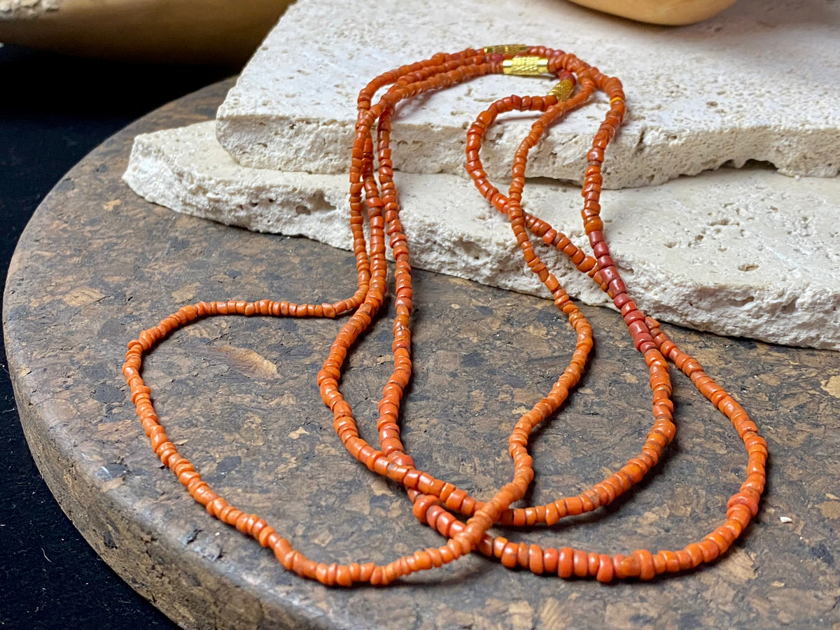 Vintage and antique Bonda bead choker necklaces. Choose from different lengths