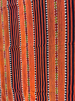 Rare vintage backstrap woven and beaded ceremonial wrap skirt, Gaddang (Ga'dang) people, Cordillera region, Philippines. Late 20th century. 79 cm x 59 cm
