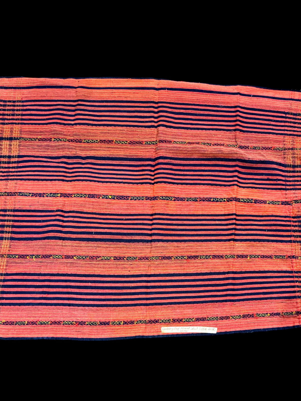 Rare vintage backstrap woven and beaded ceremonial wrap skirt, Gaddang (Ga'dang) people, Cordillera region, Philippines. Late 20th century. 79 cm x 59 cm
