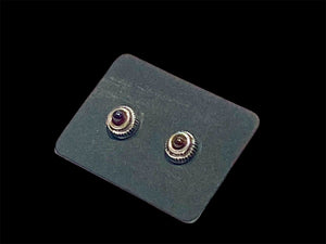 Small Garnet Silver Studs - Four Styles