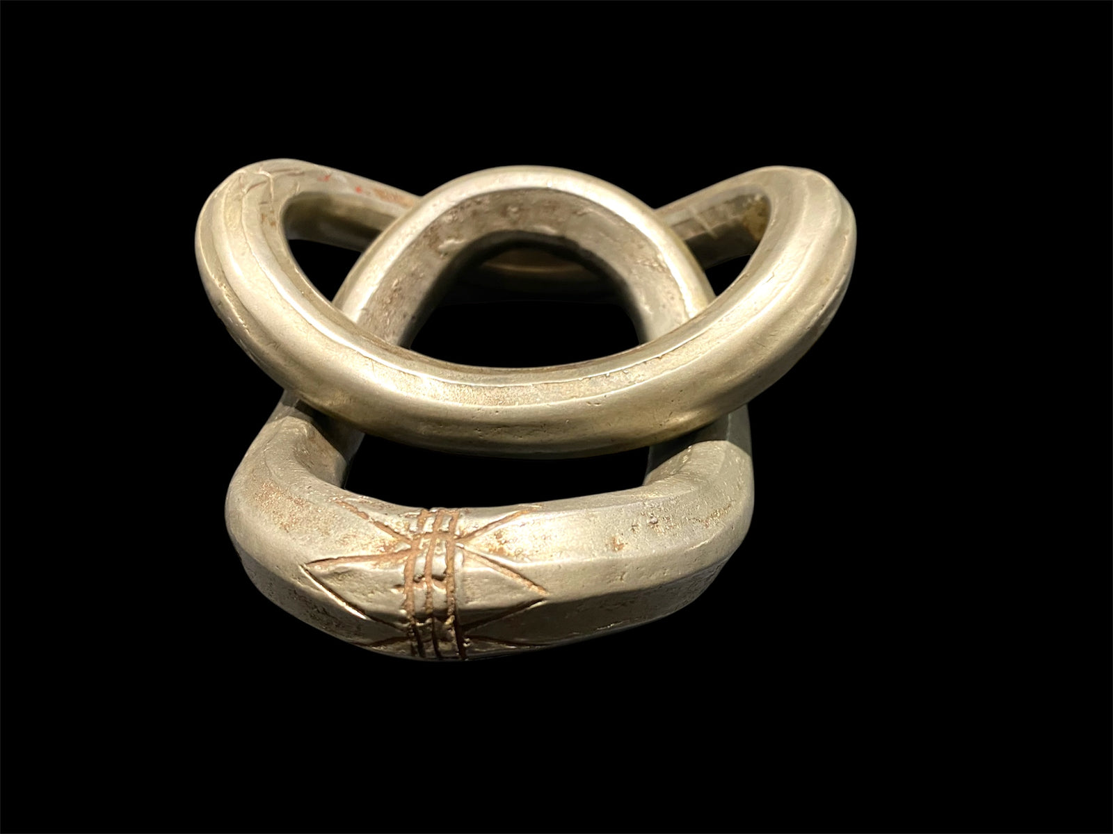 Heavy old Kutch Indian anklets. Early 20th century. Length 12.5 cm