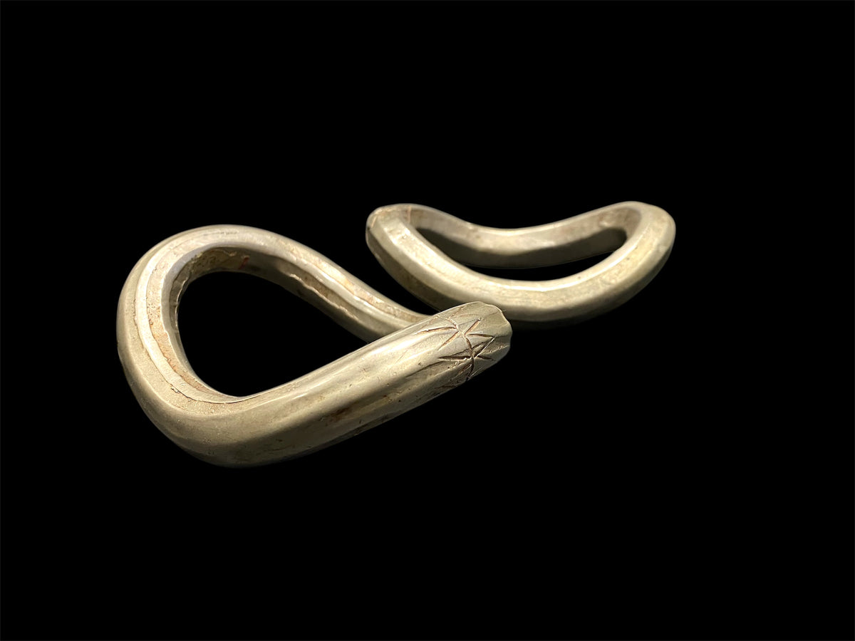 Heavy old Kutch Indian anklets. Early 20th century. Length 12.5 cm