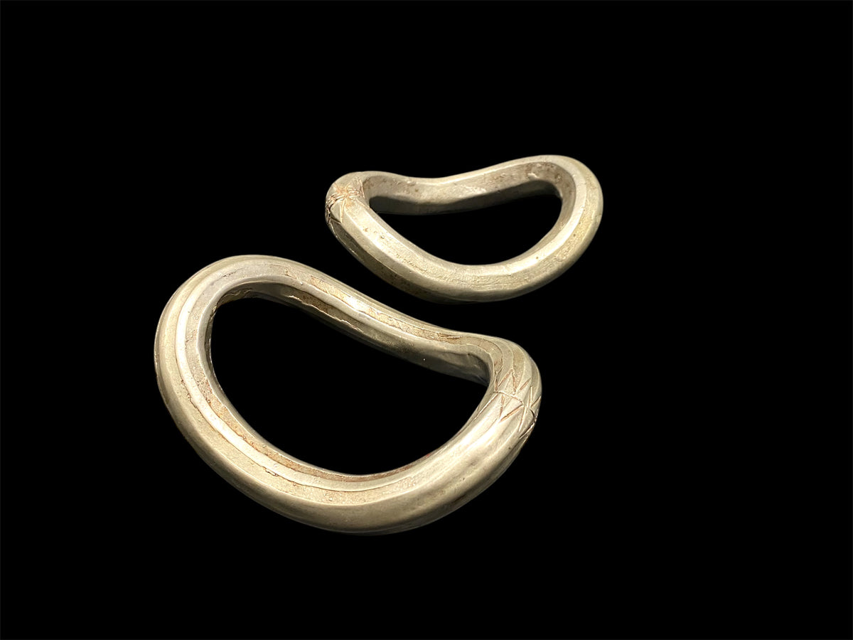 Heavy old Kutch Indian anklets. Early 20th century. Length 12.5 cm