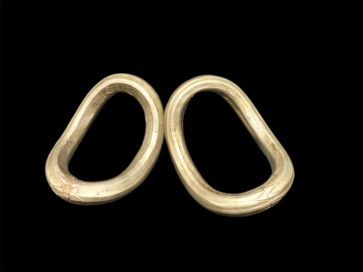 Heavy old Kutch Indian anklets. Early 20th century. Length 12.5 cm